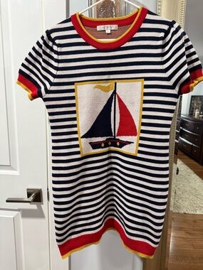 Anthropologie Striped Sailboat Knit Dress